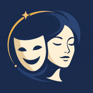 Visage serein et masque souriant illustrant le syndrome de l'imposteur — décalage entre image projetée et ressenti intérieur