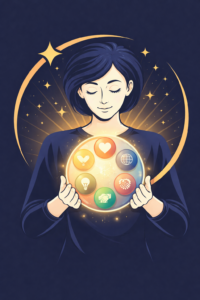 Illustration des valeurs fondamentales de Schwartz avec symboles colorés et lumineux.