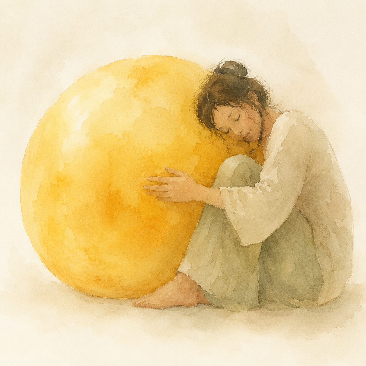La boule jaune — illustration