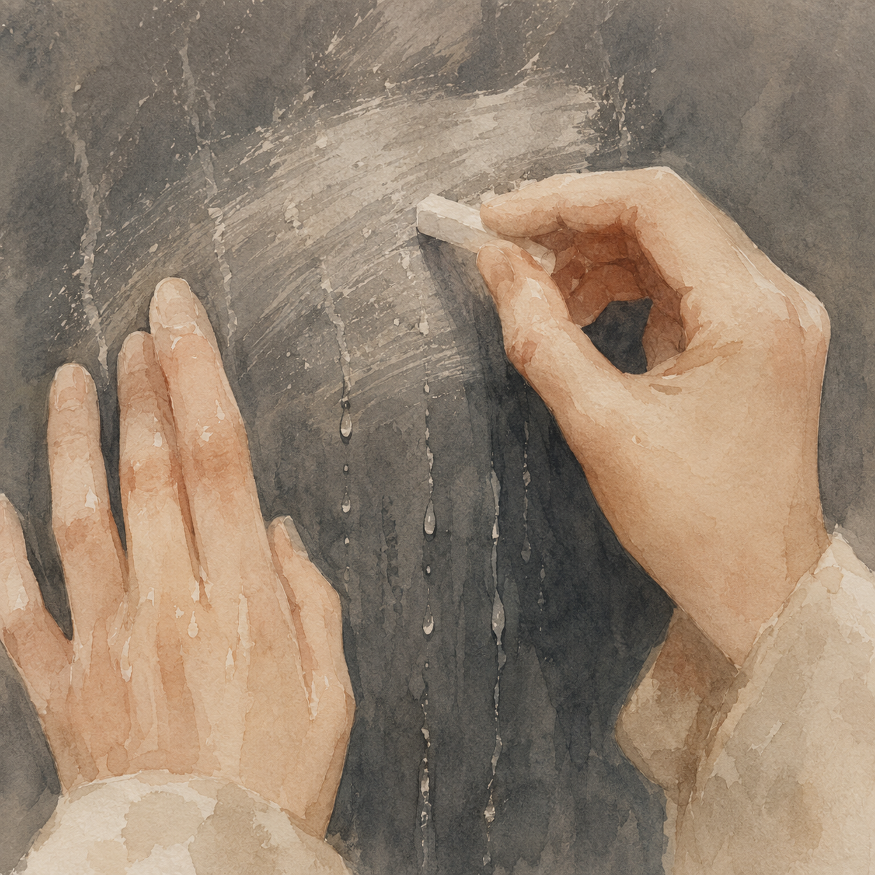 La craie et les larmes — illustration