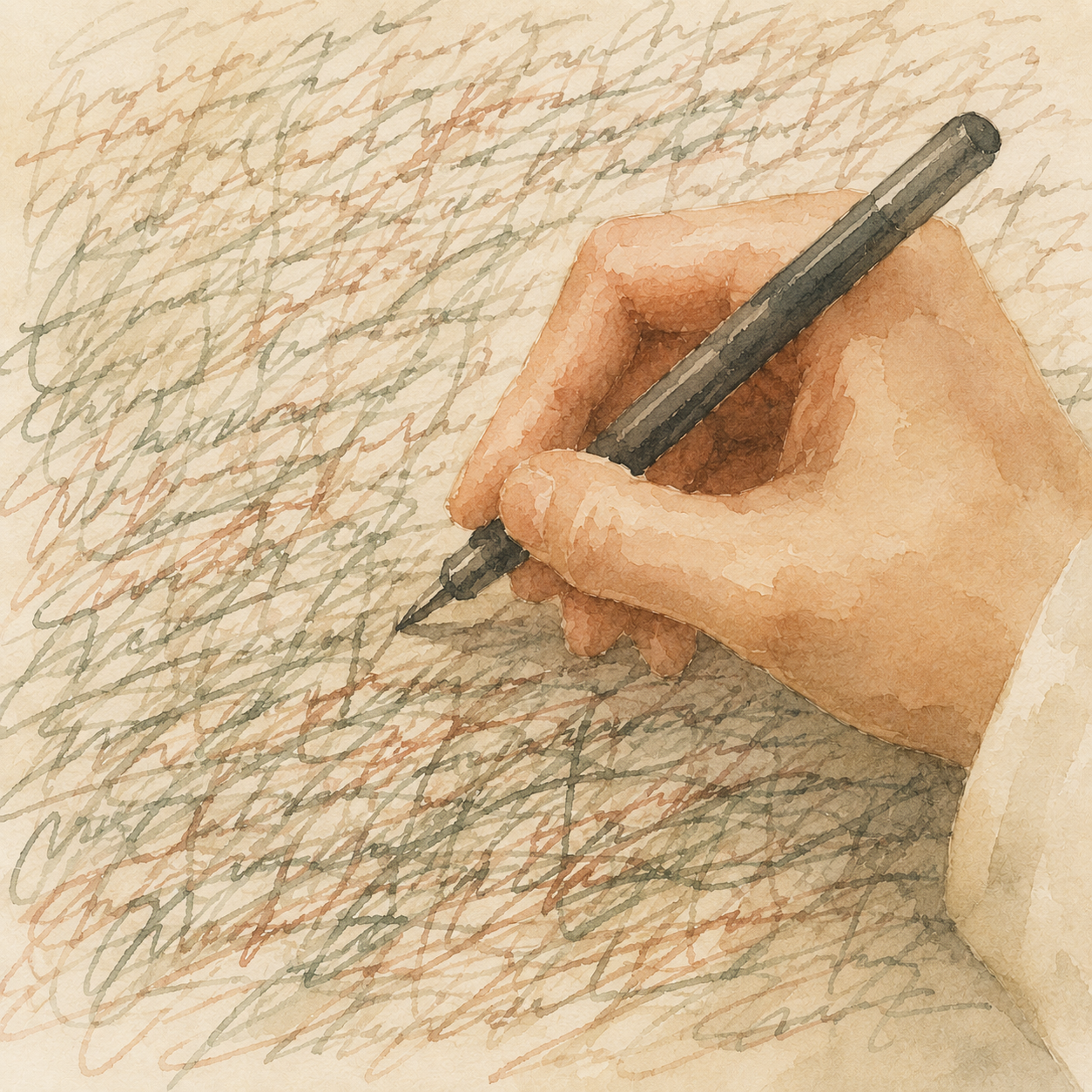L'écriture illisible — illustration
