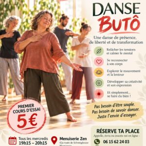 flyer cours de danse butô à Haguenau